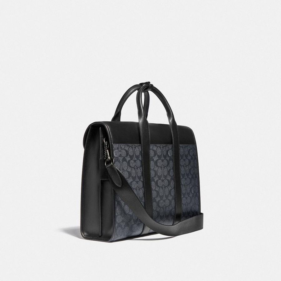 Bolsas Tote COACH Gotham Portfolio In Signature Canvas Masculino Cinzentas | 72906YSXG