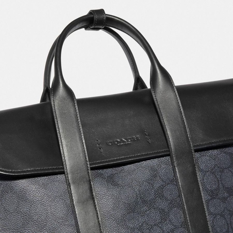 Bolsas Tote COACH Gotham Portfolio In Signature Canvas Masculino Cinzentas | 72906YSXG