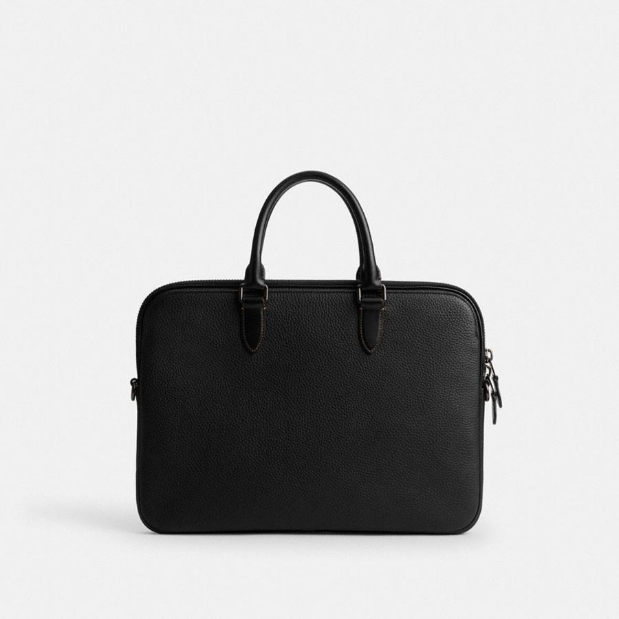 Bolsas Tote COACH Gotham Slim Briefcase Masculino Pretas | 51294WQPS