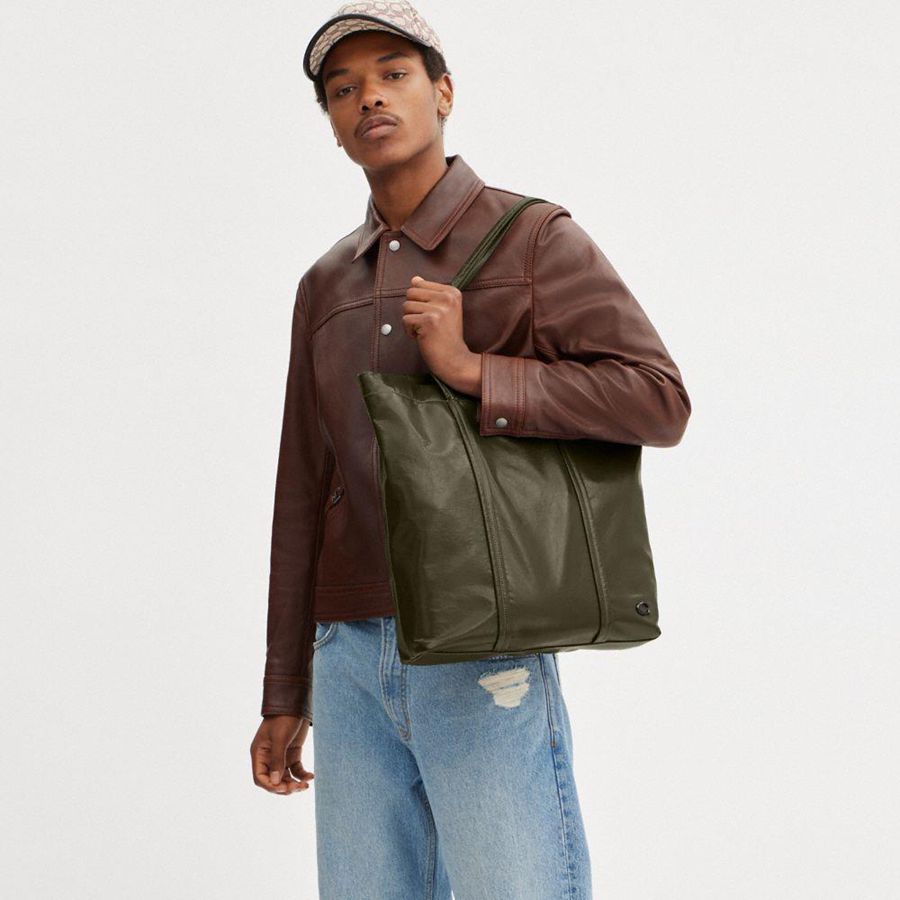 Bolsas Tote COACH Hall Masculino Verdes | 61724BGJY