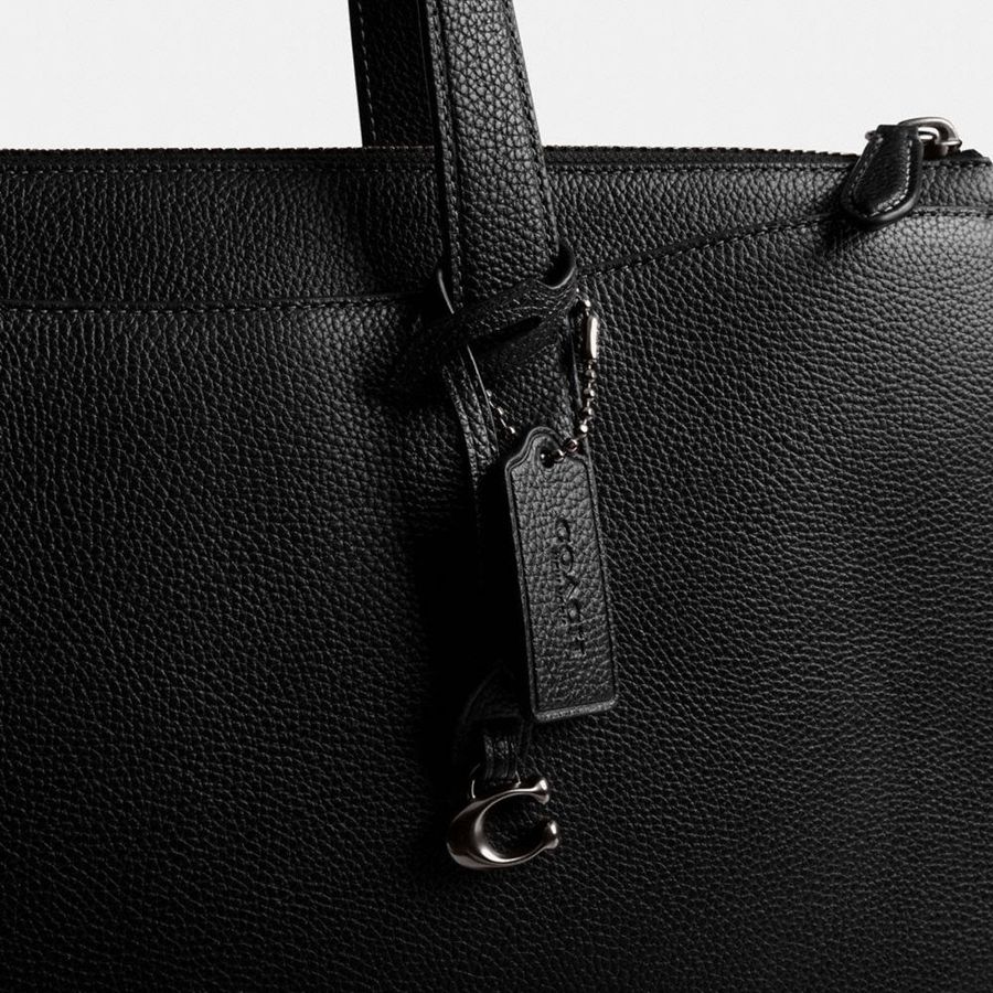 Bolsas Tote COACH Isaac Workbag Masculino Pretas | 75489VREH