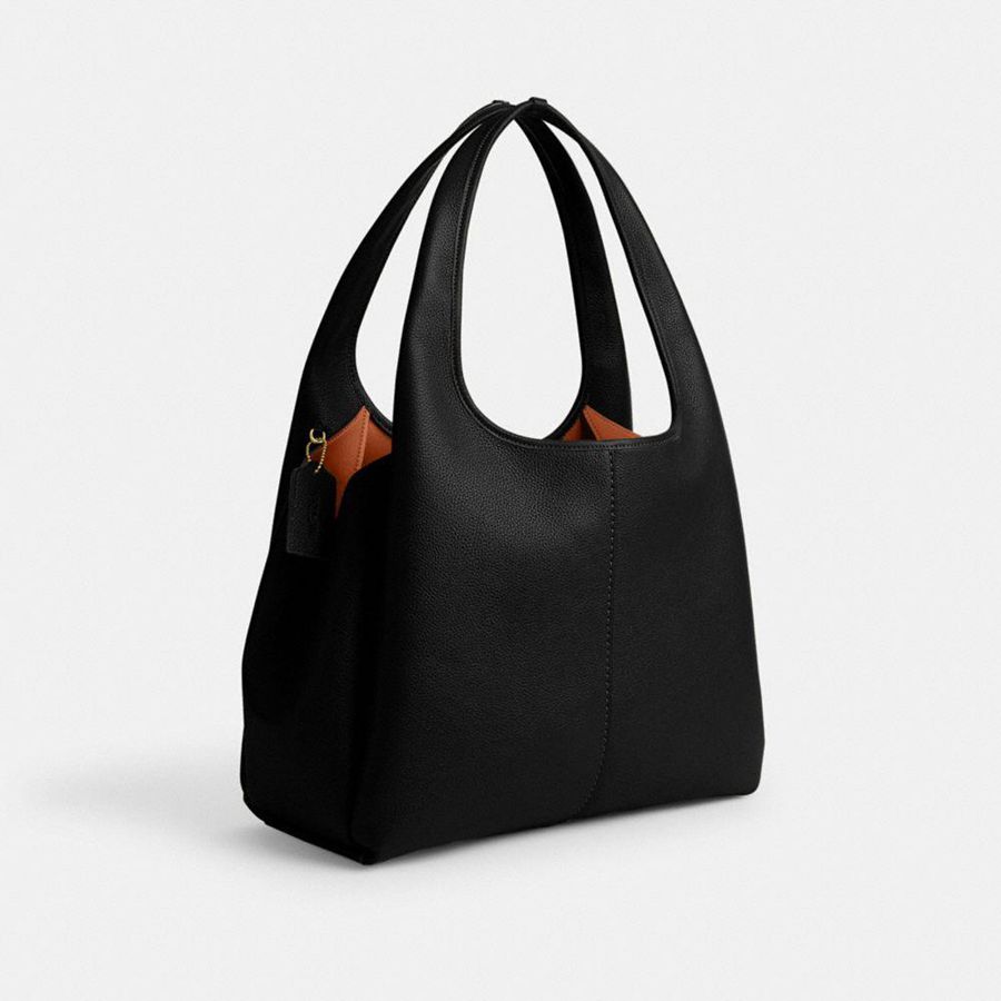 Bolsas Tote COACH Lana Shoulder Feminino Pretas | 02463QEND