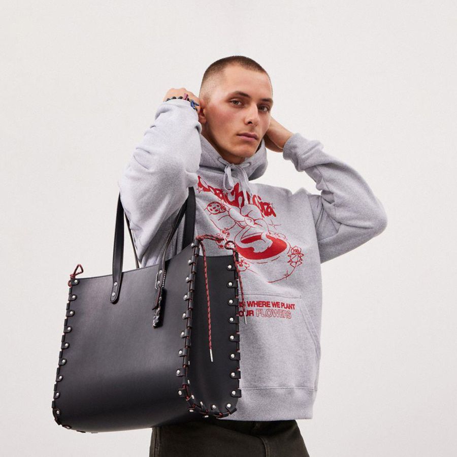 Bolsas Tote COACH Large Re Laceable In Coachtopia Leather Masculino Pretas | 59182JSNG