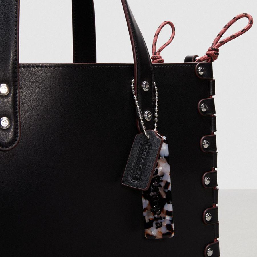 Bolsas Tote COACH Medium Re Laceable In Coachtopia Leather Masculino Pretas | 54109SRIE