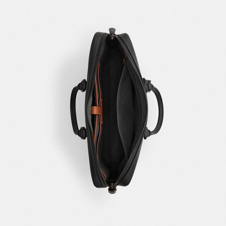 Bolsas Tote COACH Metropolitan Workbag Masculino Pretas | 63821KFWB