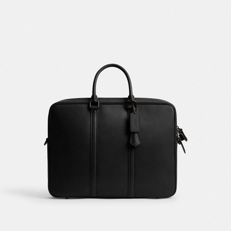 Bolsas Tote COACH Metropolitan Workbag Masculino Pretas | 63821KFWB
