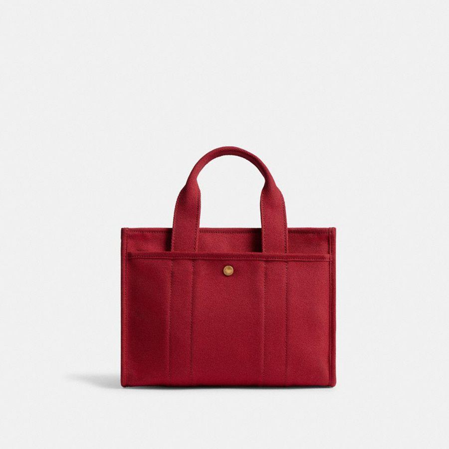 Bolsas Tote COACH New Year Cargo 26 With Coach Snake Script Feminino Vermelhas | 73214CKJA