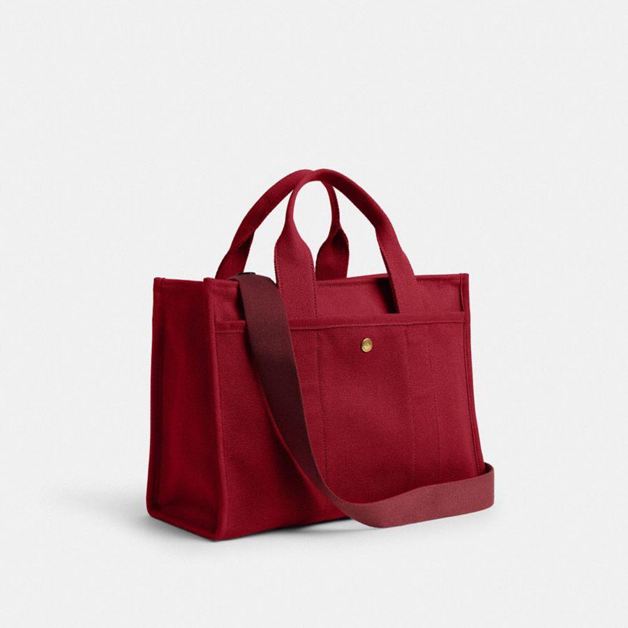 Bolsas Tote COACH New Year Cargo With Coach Snake Script Feminino Vermelhas | 68142FHXD