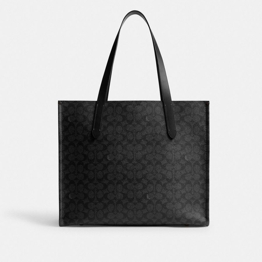 Bolsas Tote COACH Relay In Signature Canvas With Coach Graphic Masculino Cinzentas | 68172FJEY