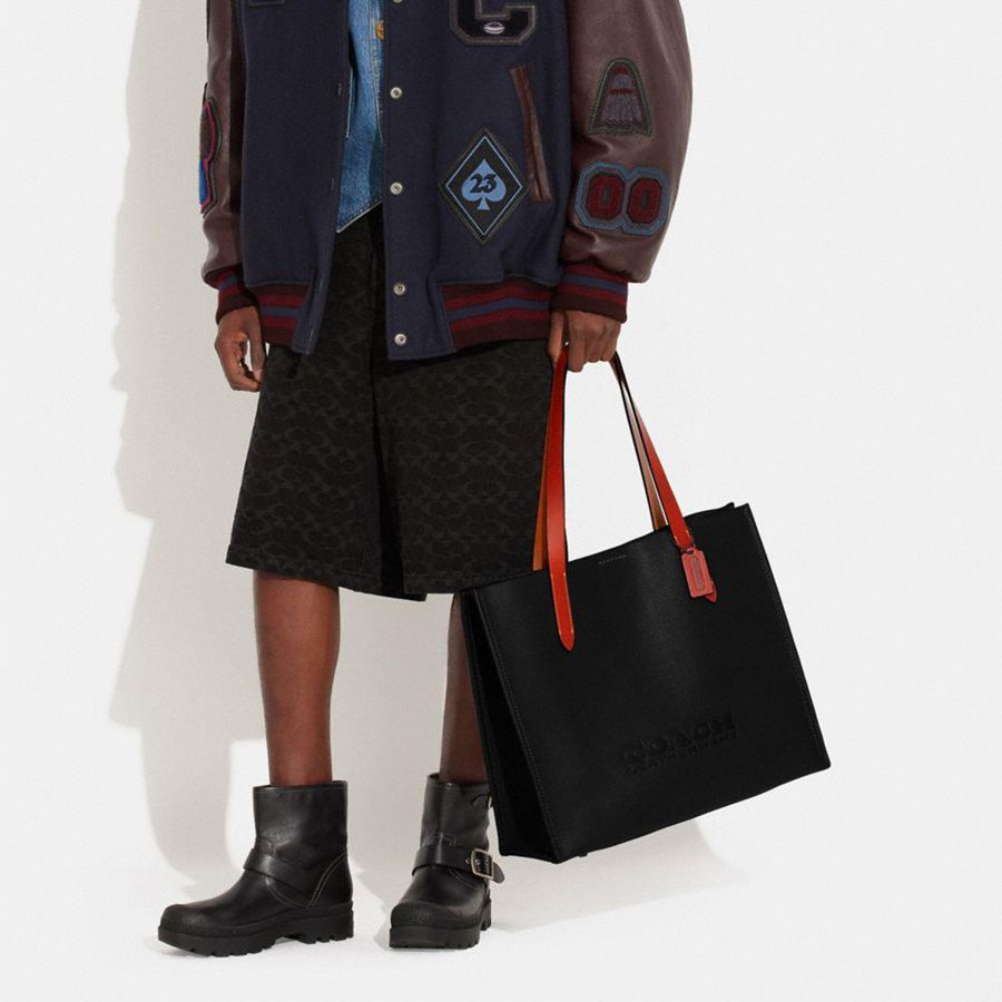 Bolsas Tote COACH Relay Masculino Pretas | 85726OFHS