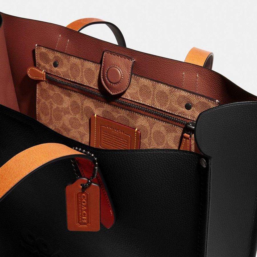 Bolsas Tote COACH Relay Masculino Pretas | 85726OFHS