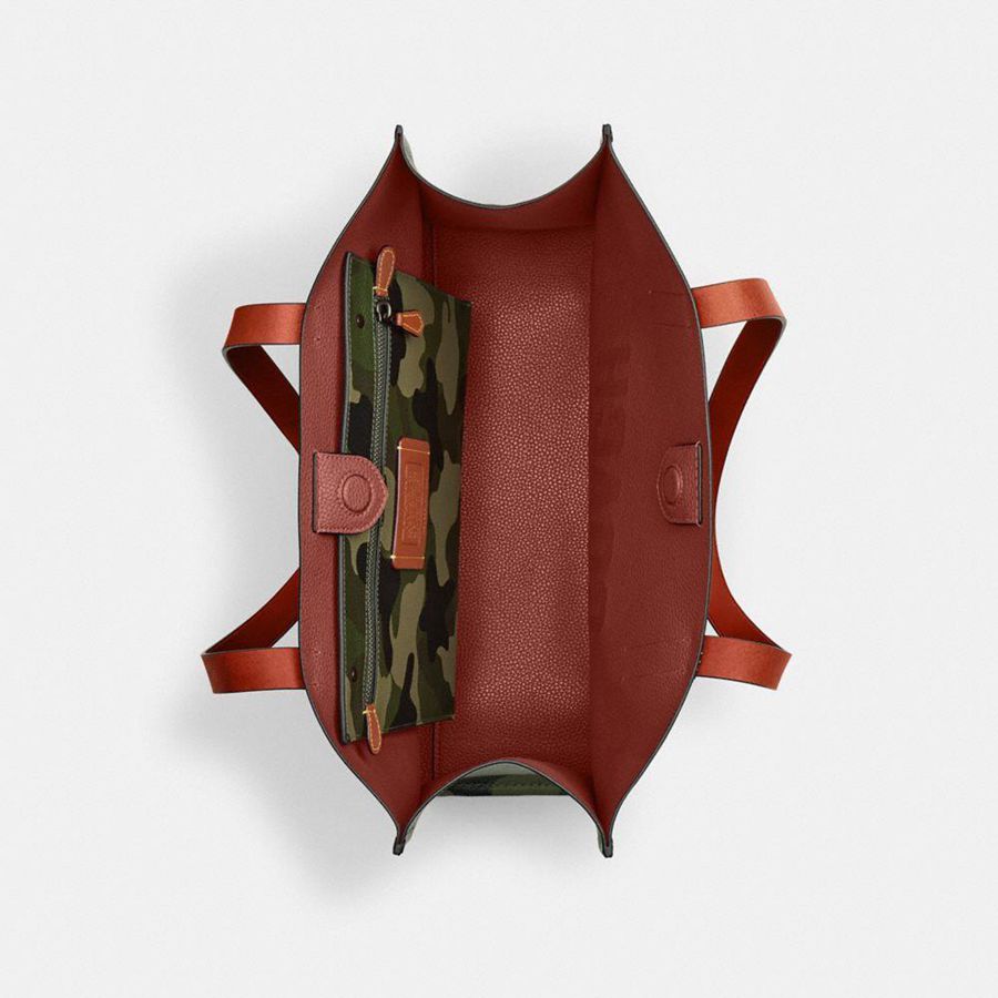 Bolsas Tote COACH Relay With Camo Print And Coach Graphic Masculino Verdes | 20145CHOQ