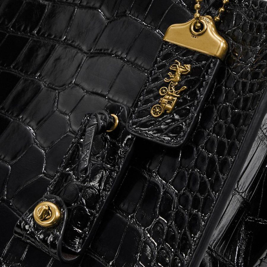 Bolsas Tote COACH Rogue 25 In Alligator Feminino Pretas | 30728DBUW