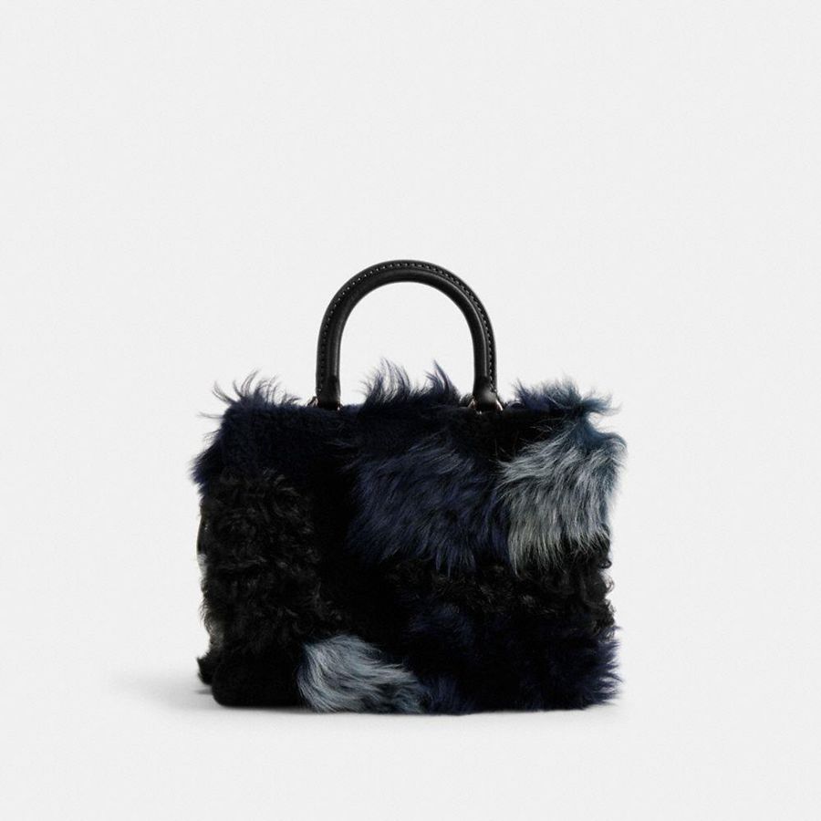 Bolsas Tote COACH Rogue 25 With Patchwork Feminino Azuis | 28491AQPL