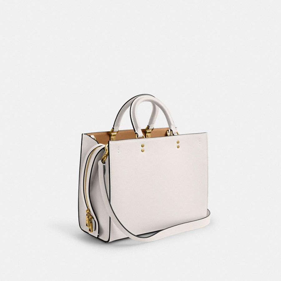 Bolsas Tote COACH Rogue Feminino Branco | 90728OVSK