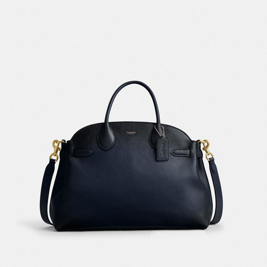 Bolsas Tote COACH Soft Empire Carryall 40 Feminino Azul Marinho | 76928BGUE
