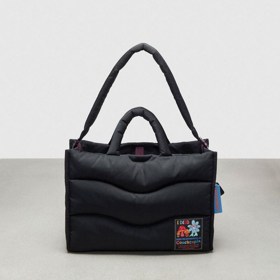Bolsas Tote COACH Topia Loop With Wavy Quilting Masculino Pretas | 51240KZUR