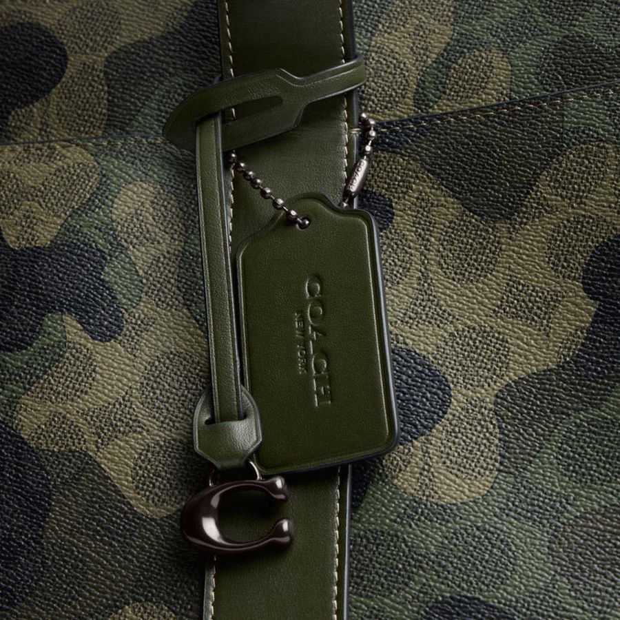 Bolsas Tote COACH Wesley In Signature Camo Print Masculino Verdes | 73629BOHC