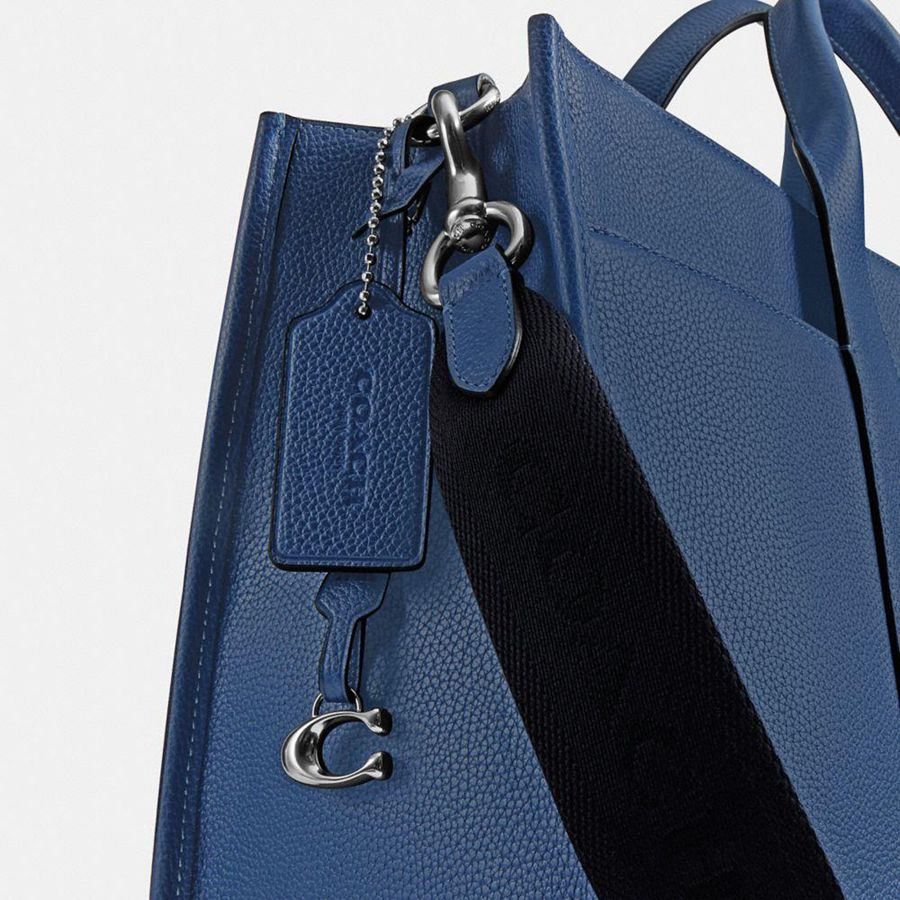 Bolsas Tote COACH Wesley Masculino Azuis | 32489JFCD