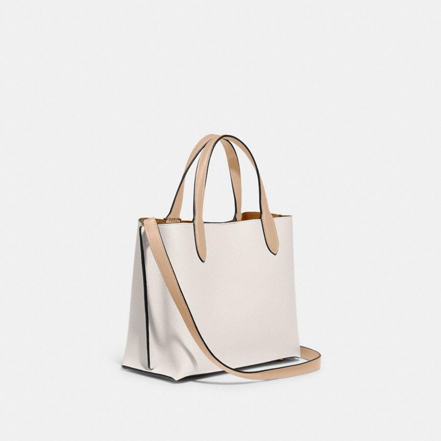 Bolsas Tote COACH Willow 24 In Colorblock Feminino Branco | 49823UNGE
