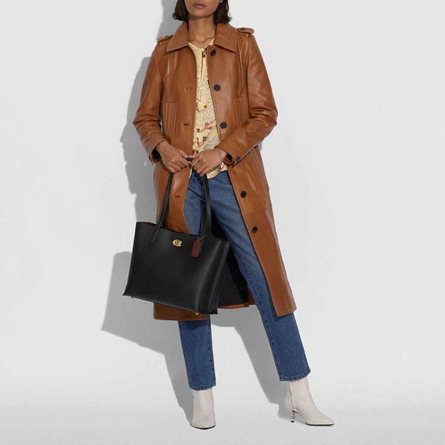 Bolsas Tote COACH Willow Feminino Pretas | 24963OIQT