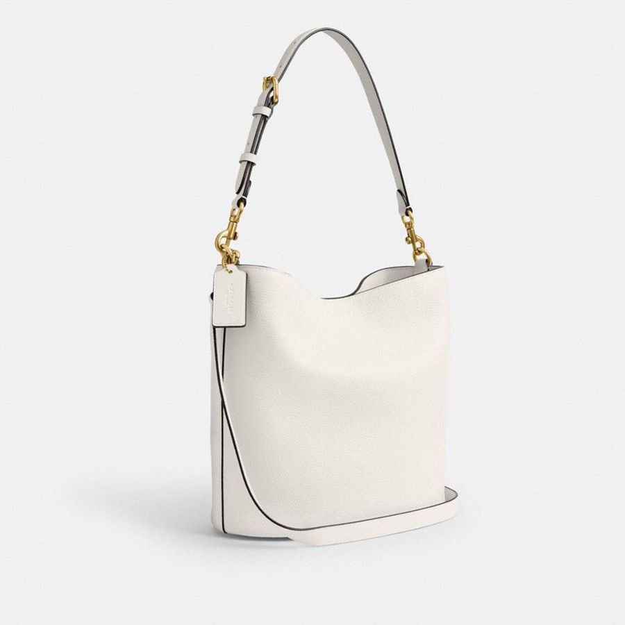 Bolsas Tote COACH Willow Soft Bucket Feminino Branco | 72104OEQD
