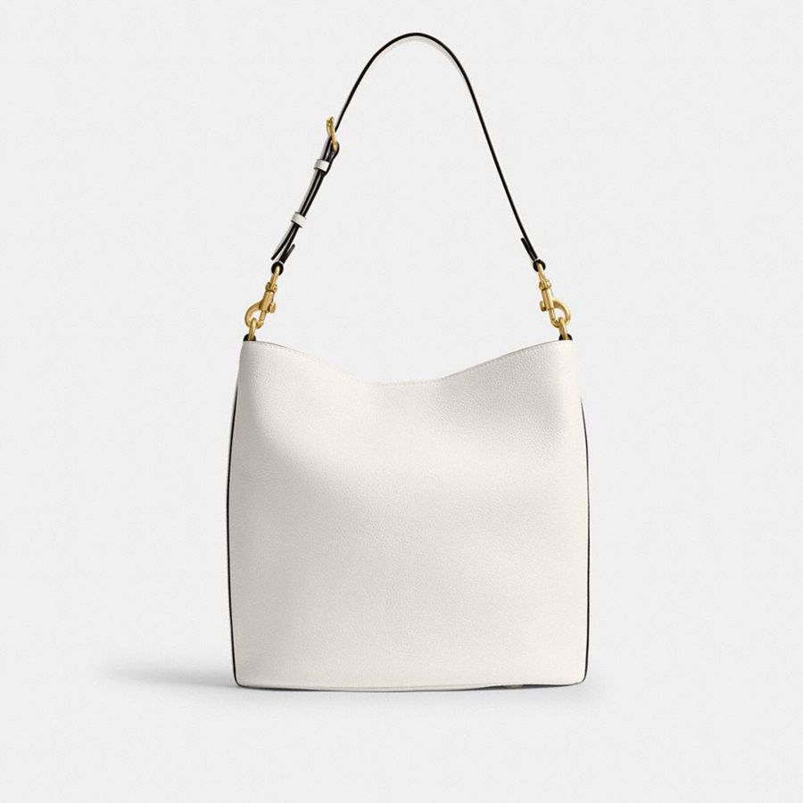 Bolsas Tote COACH Willow Soft Bucket Feminino Branco | 72104OEQD