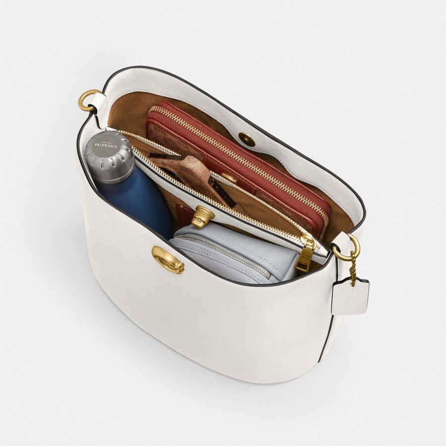 Bolsas Tote COACH Willow Soft Bucket Feminino Branco | 72104OEQD