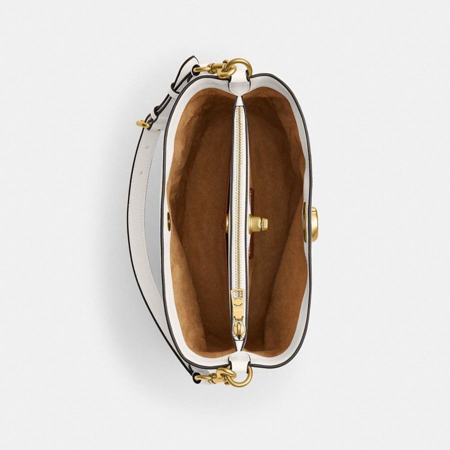 Bolsas Tote COACH Willow Soft Bucket Feminino Branco | 72104OEQD