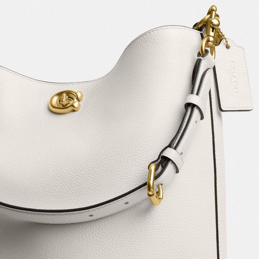 Bolsas Tote COACH Willow Soft Bucket Feminino Branco | 72104OEQD