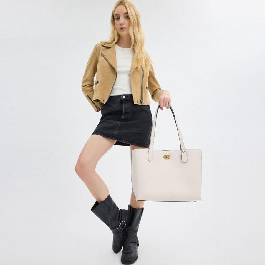 Bolsas Tote COACH Willow Work Tote 38 Feminino Branco | 26174ACOM