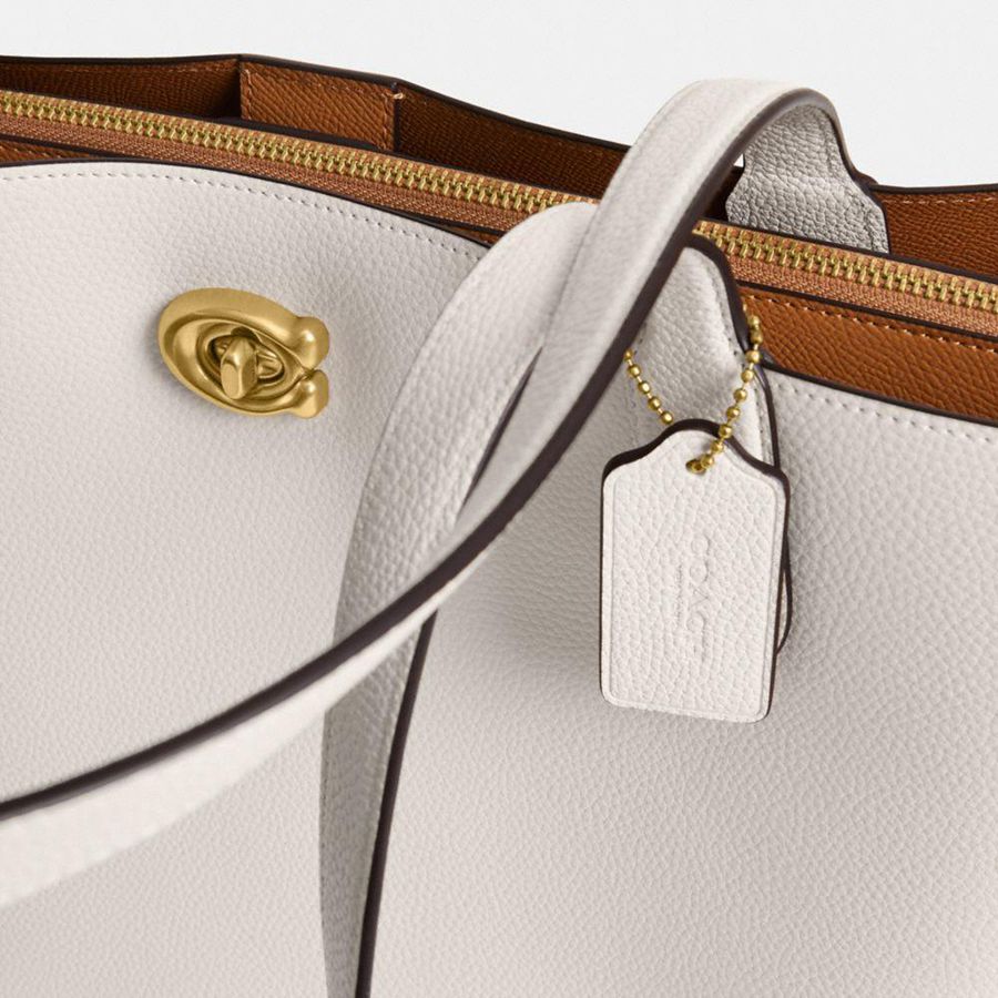 Bolsas Tote COACH Willow Work Tote 38 Feminino Branco | 26174ACOM