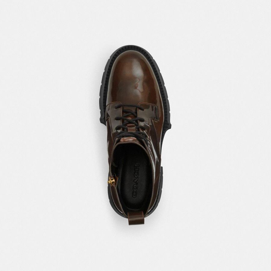 Botas COACH Avery Platformie Feminino Marrom | 37620JQGD