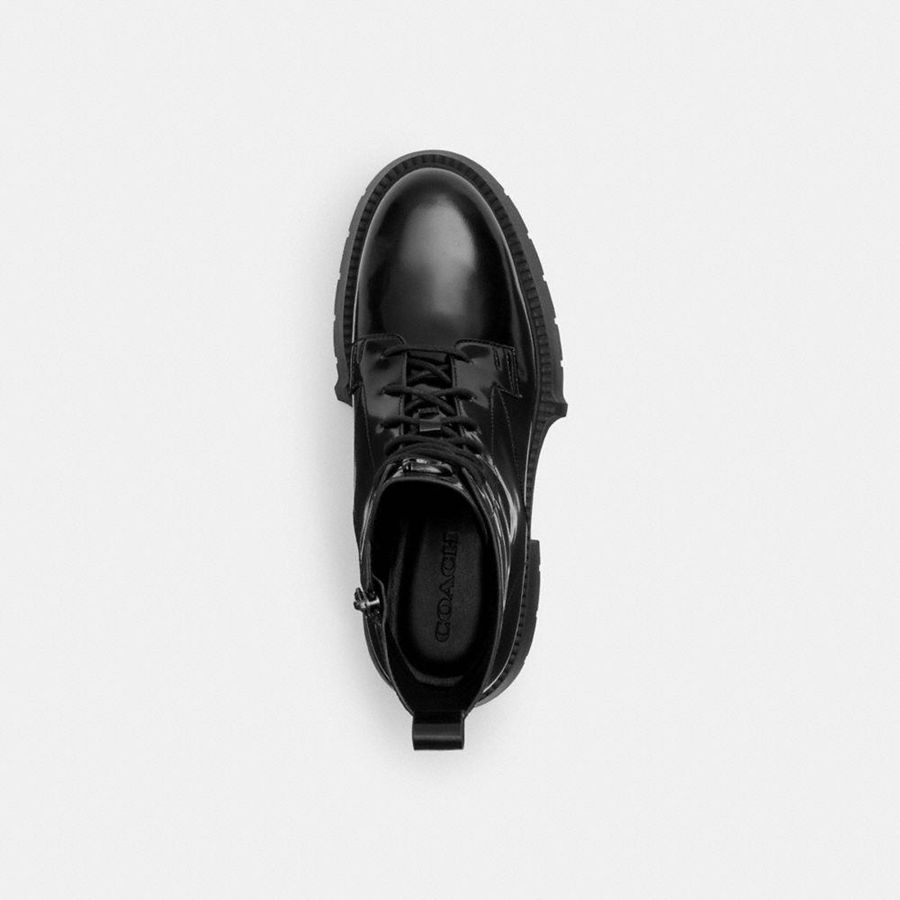 Botas COACH Avery Platformie Feminino Pretas | 15342KYEL