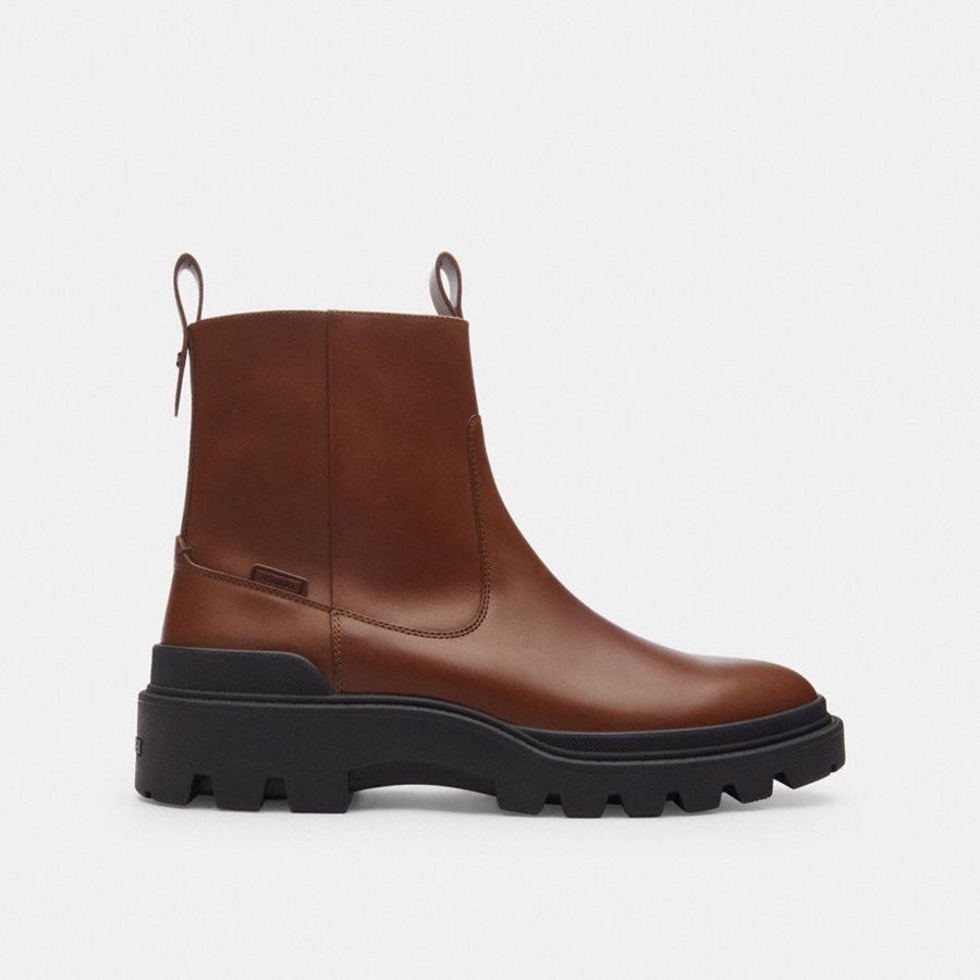 Botas COACH Caiden Masculino Marrom | 85493FESH