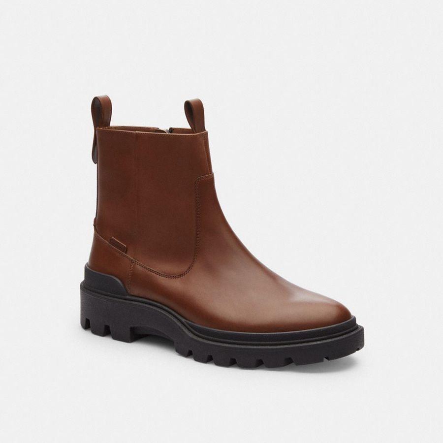 Botas COACH Caiden Masculino Marrom | 85493FESH