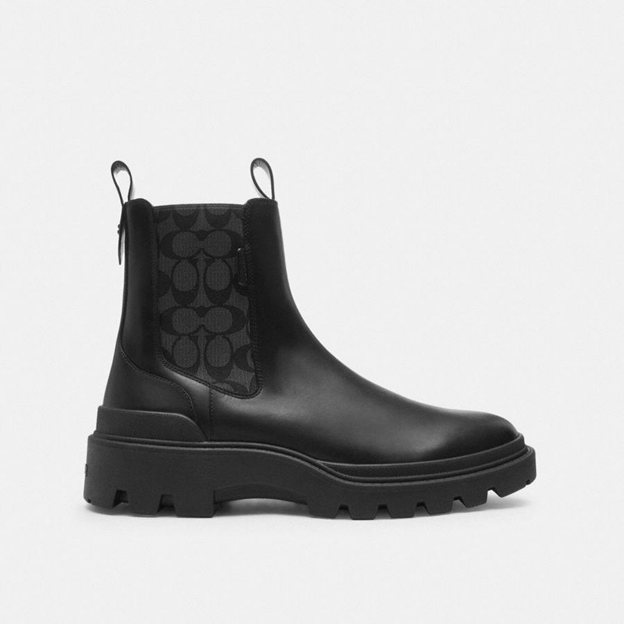 Botas COACH Colson With Signature Masculino Pretas | 71823LCDN
