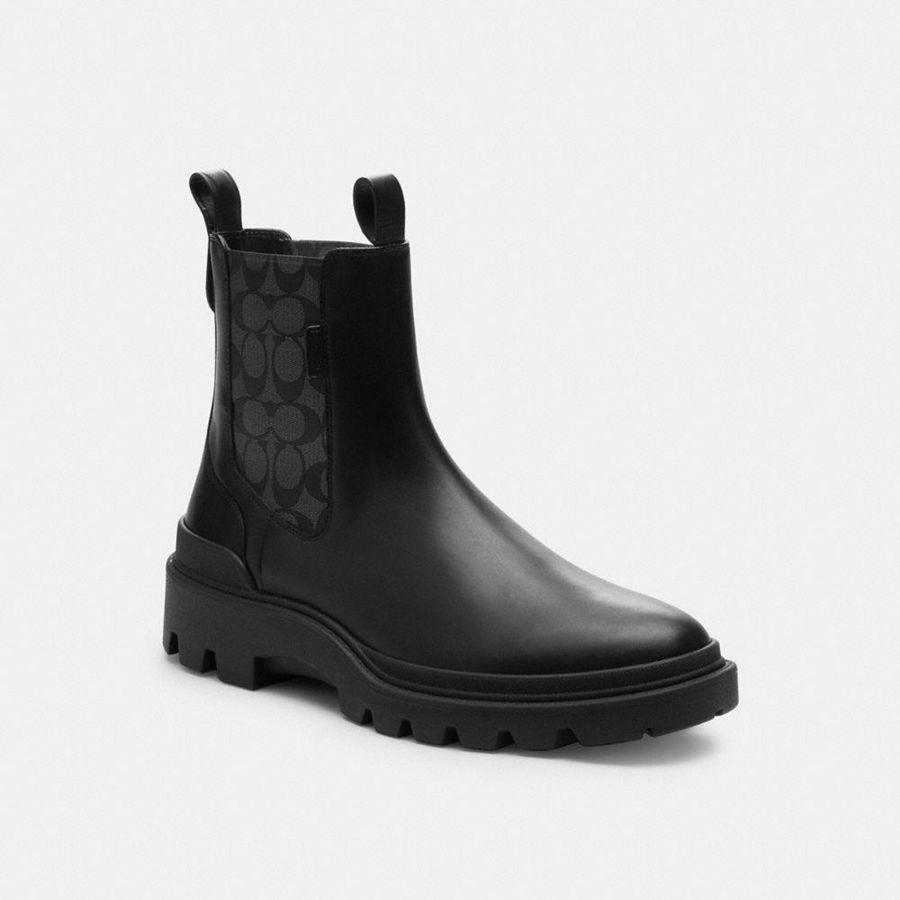 Botas COACH Colson With Signature Masculino Pretas | 71823LCDN