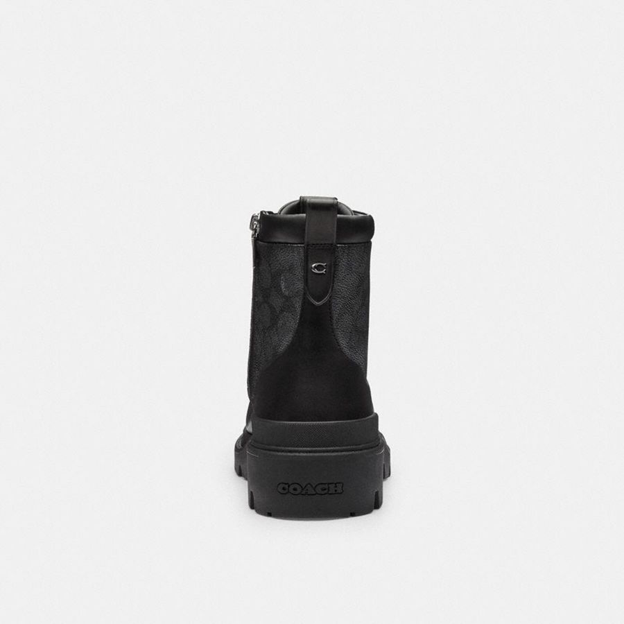 Botas COACH Connor In Signature Canvas Masculino Pretas | 29658OPCN