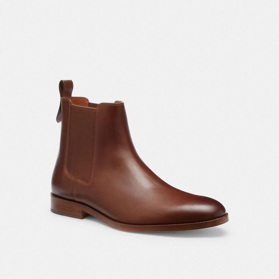 Botas COACH Dalton Chelsea Masculino Marrom | 07361SDIV