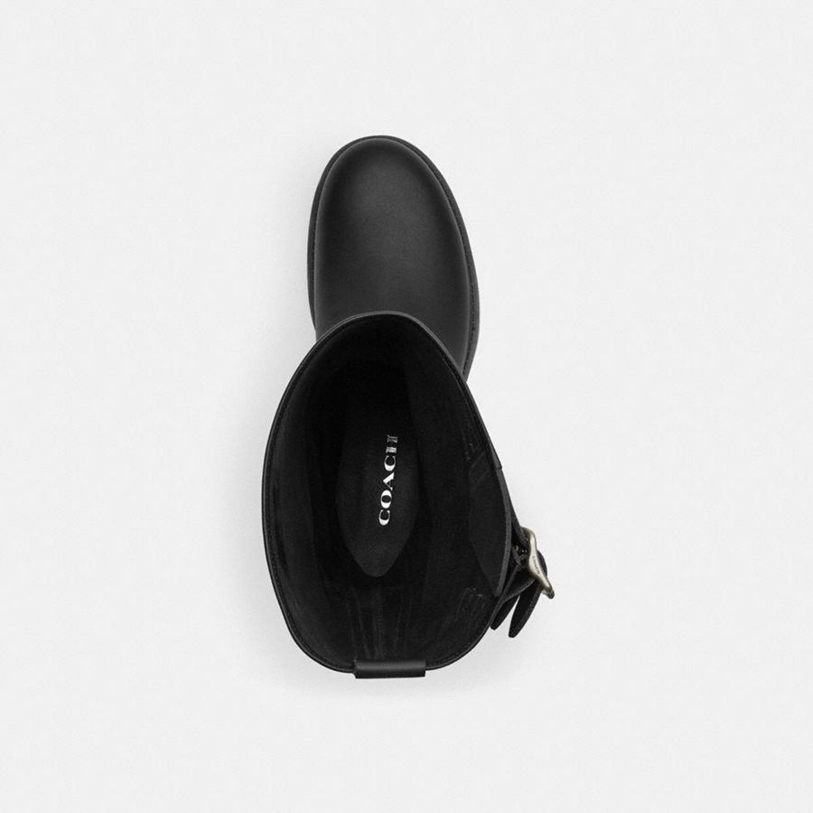 Botas COACH Daria Moto Feminino Pretas | 21439UDBQ