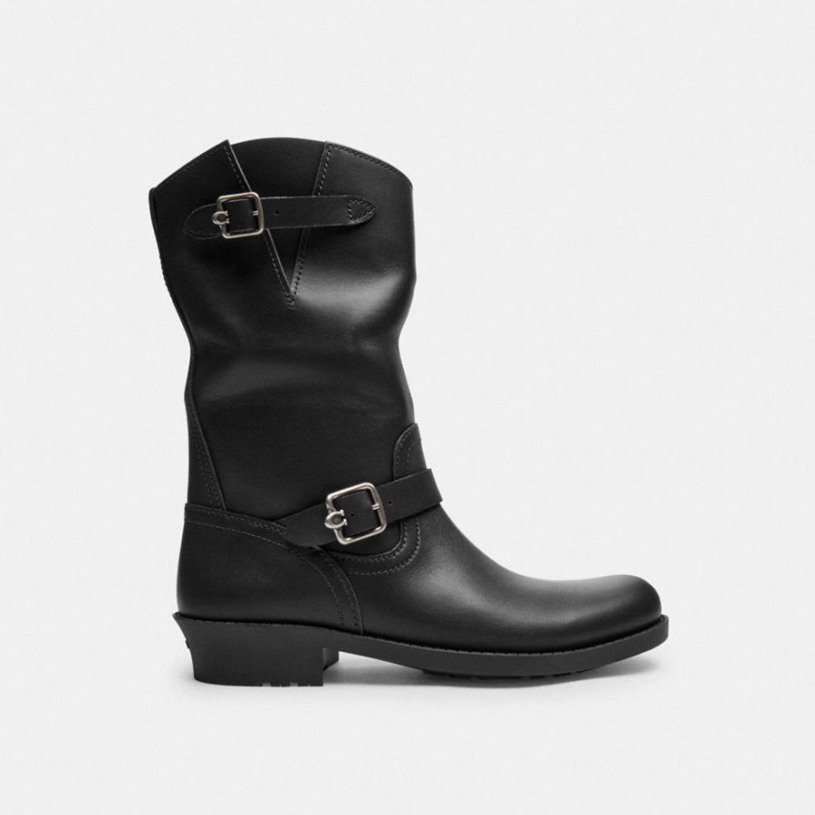 Botas COACH Dawn Motoie Feminino Pretas | 58724GPAH
