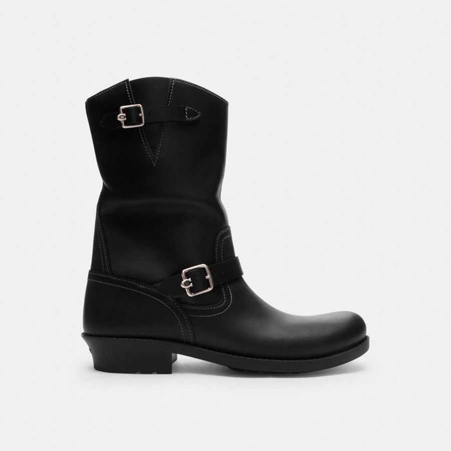 Botas COACH Dawn Motoie Masculino Pretas | 59420YKOE