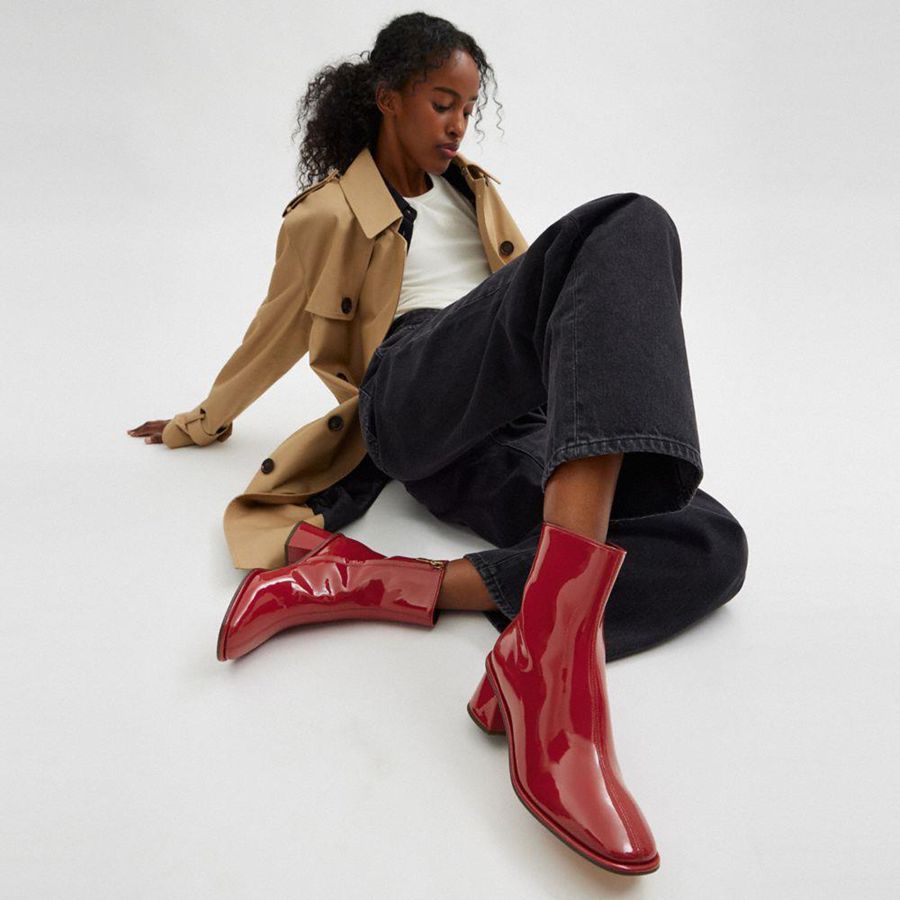 Botas COACH Gigiie Feminino Vermelhas | 60179ZIOG
