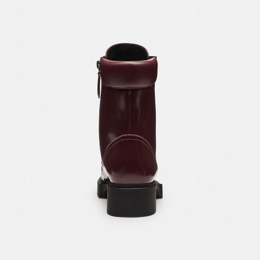 Botas COACH Leightonie Feminino Bordeaux | 27859HOYE
