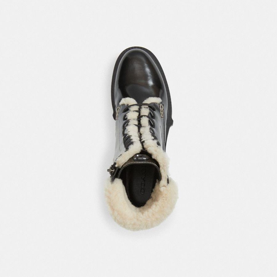 Botas COACH Leightonie Feminino Pretas | 75816CZMX