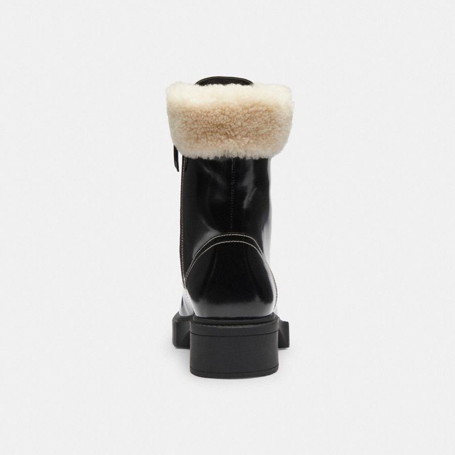 Botas COACH Leightonie Feminino Pretas | 75816CZMX