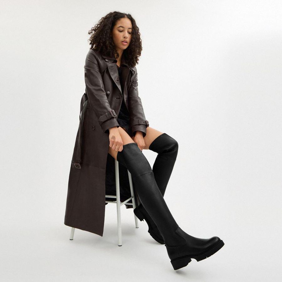 Botas COACH Lisa Feminino Pretas | 36589QJKA