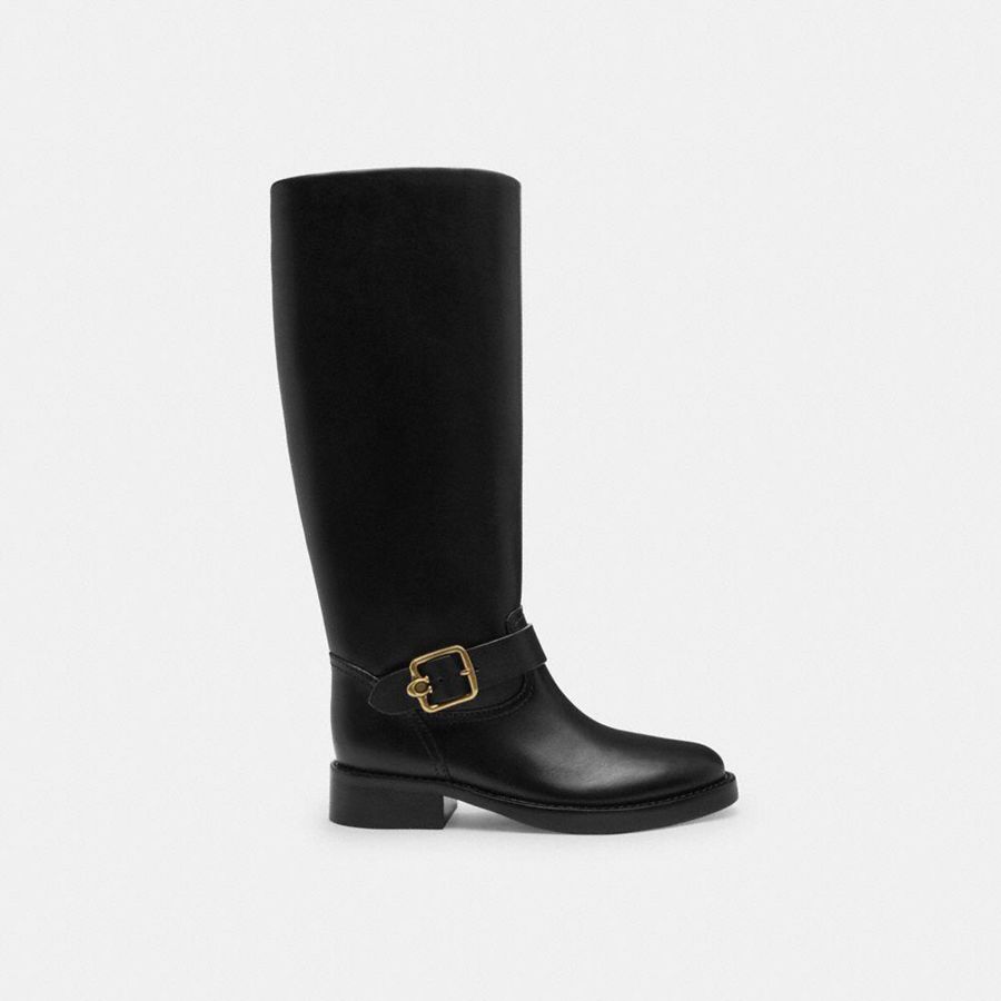 Botas COACH Madeline Feminino Pretas | 53940NYEL