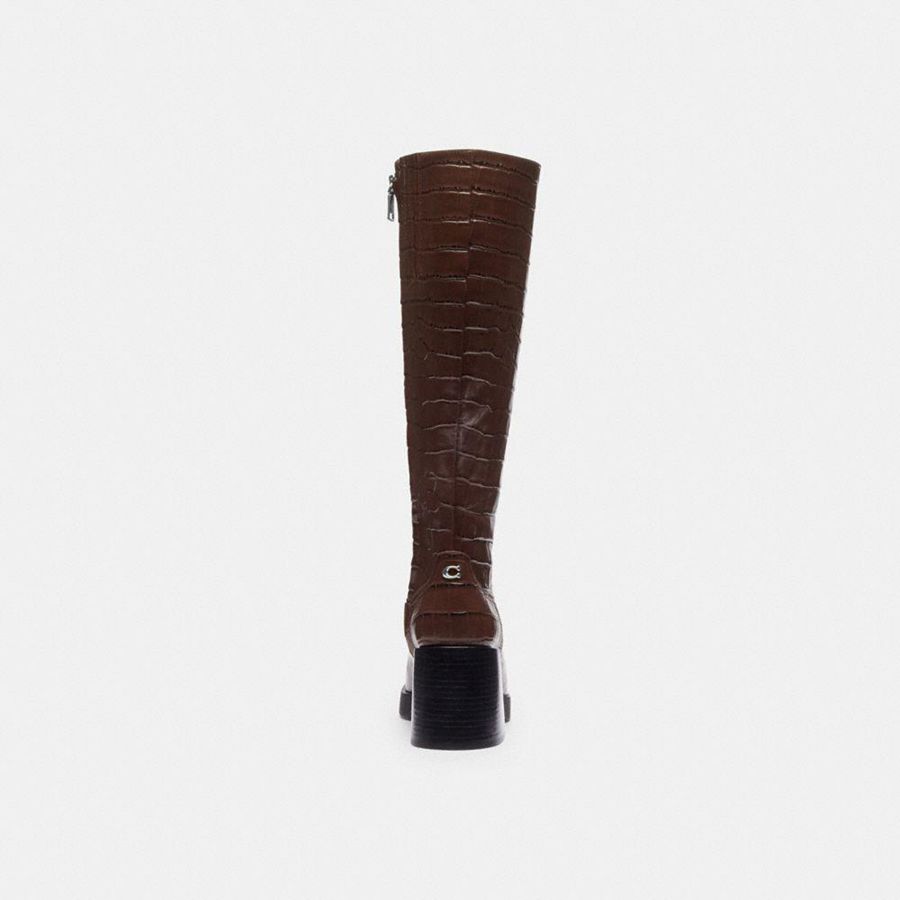 Botas COACH Natasha Feminino Marrom | 78641ZSFC